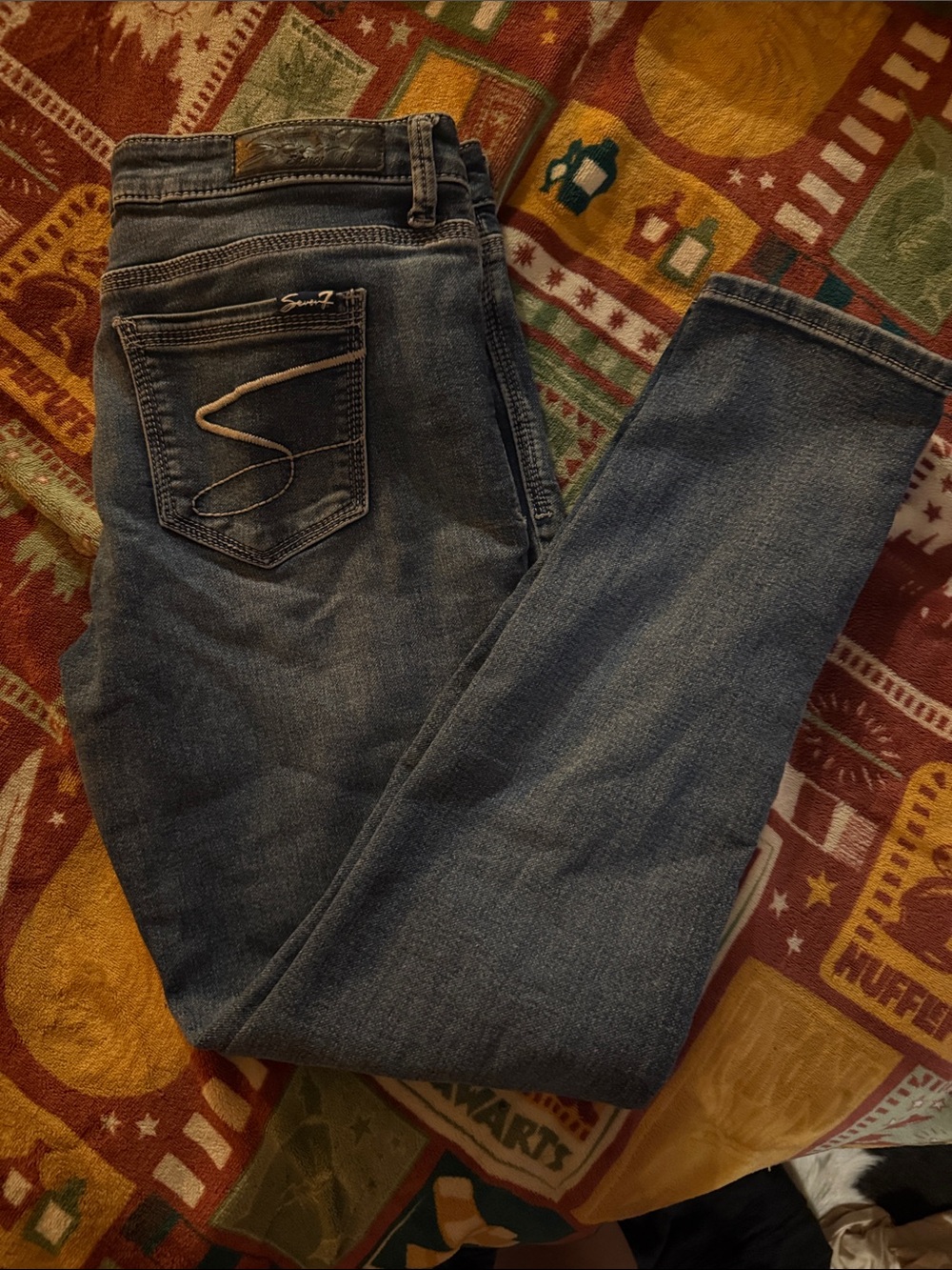 Seven7 Women's Skinny Jeans in Medium Blue Denim